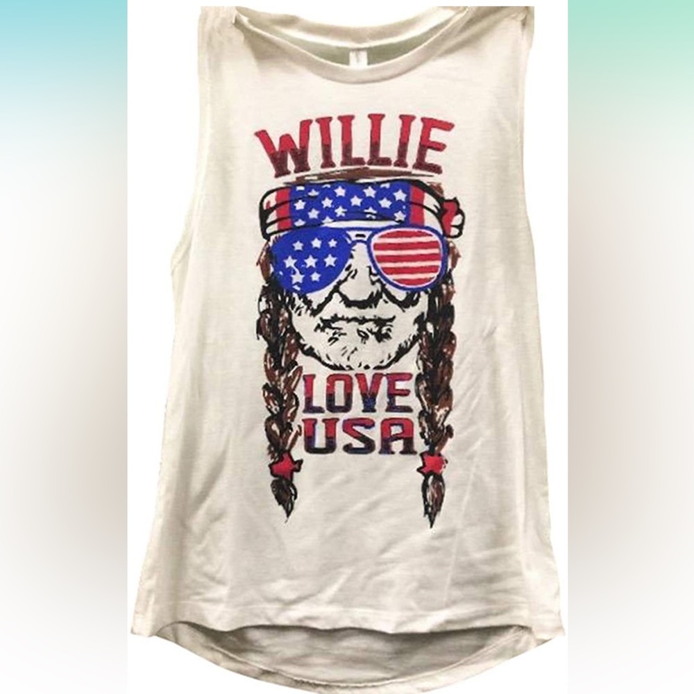 Patriotic Willie Nelson tank